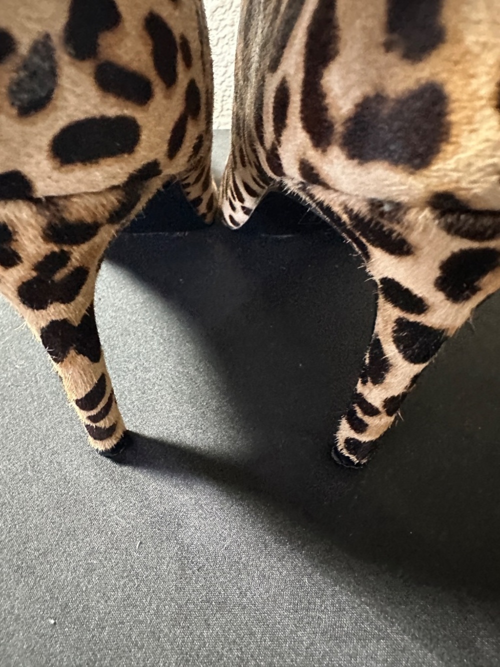 Steve Madden ( Steven) calf hair cheetah print booty boots size 8m - Picture 5 of 13